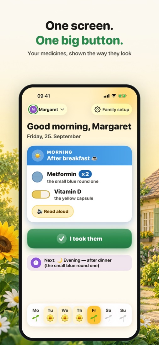 Daisy: one screen, one big button